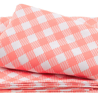 Bee Ginghams Coral 108" Wide Backing 3 Yard Cut