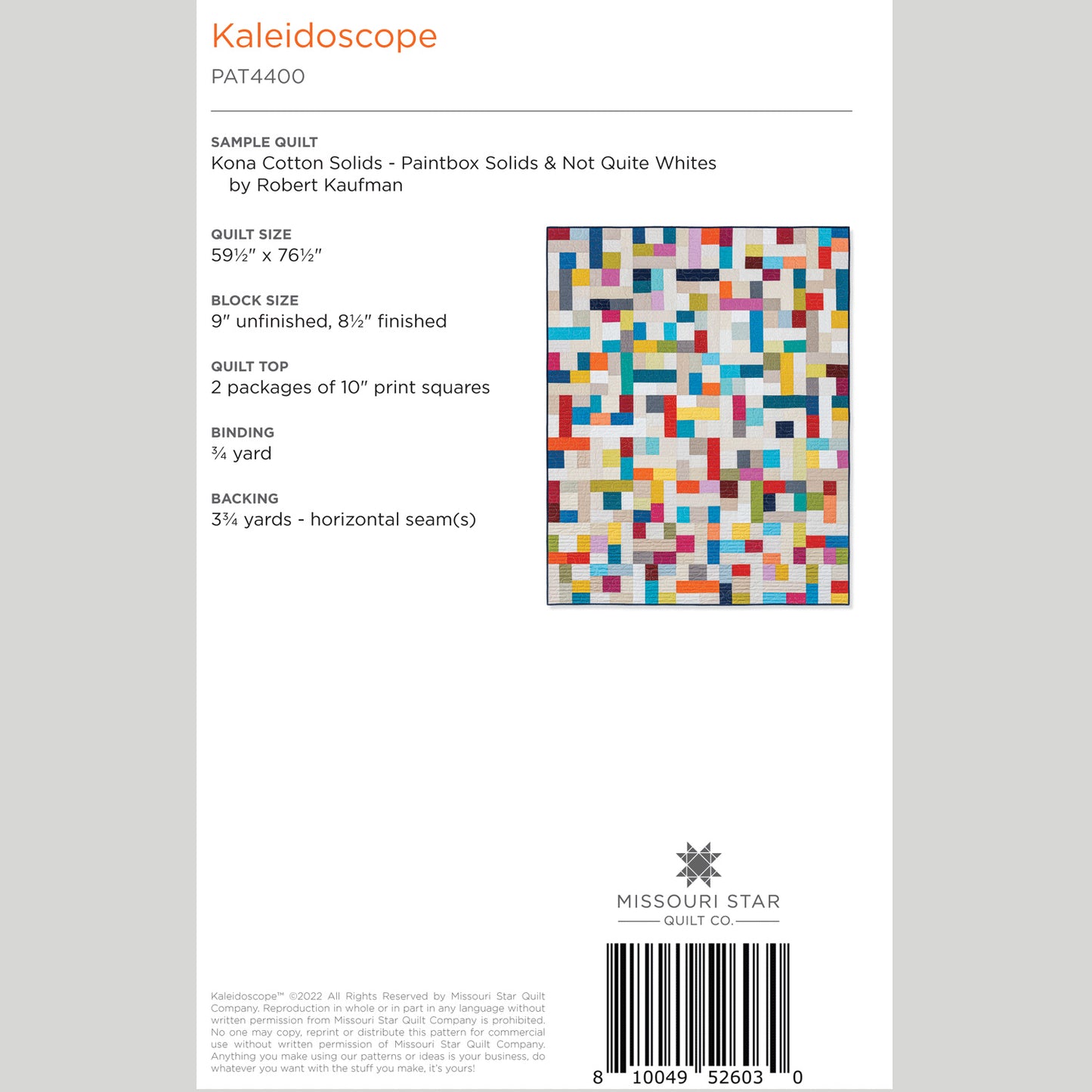 Digital Download - Kaleidoscope Quilt Pattern by Missouri Star Alternative View #1