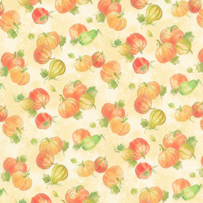 Pumpkin Farm - Pumpkins For Sale Cream Yardage
