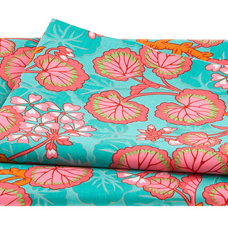 Kaffe Fassett - Collective August 2021 Climbing Geraniums Duckegg 2 Yard Cut