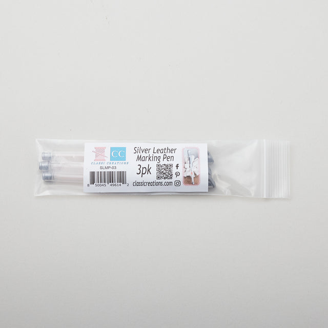 Silver Leather Marking Pen 3pk