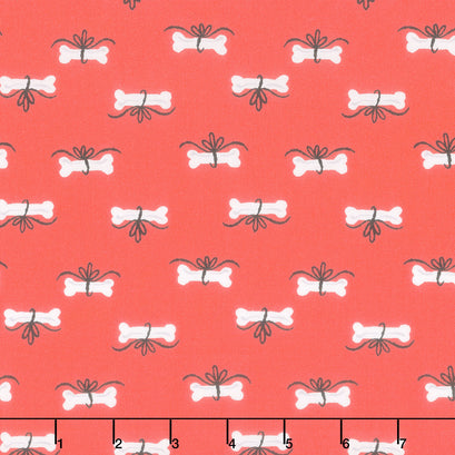 Furry and Bright - Bones Red Yardage