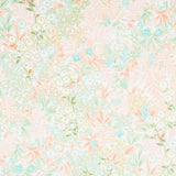 Imperial Collection - Honoka Teal Colorstory Foliage Pastel Metallic Yardage Primary Image