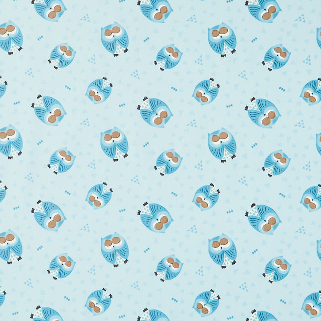 Winsome Critters - Owl Toss Blue Yardage Primary Image