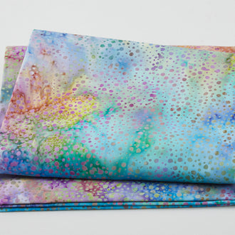 Sea Glass Batiks - Mini Dot Rainbow Sherbet 2 Yard Cut