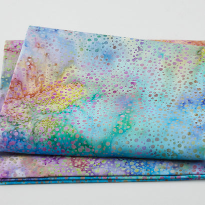 Sea Glass Batiks - Mini Dot Rainbow Sherbet 2 Yard Cut