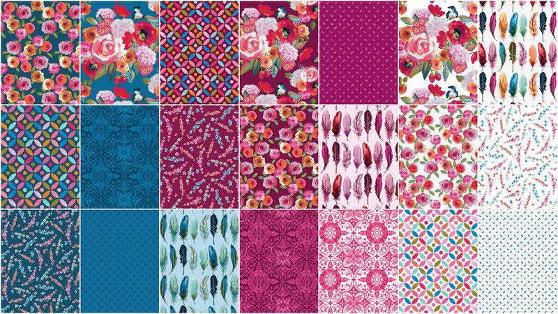 Poppies and Plumes - Fat Quarter Bundle Alternative View #2