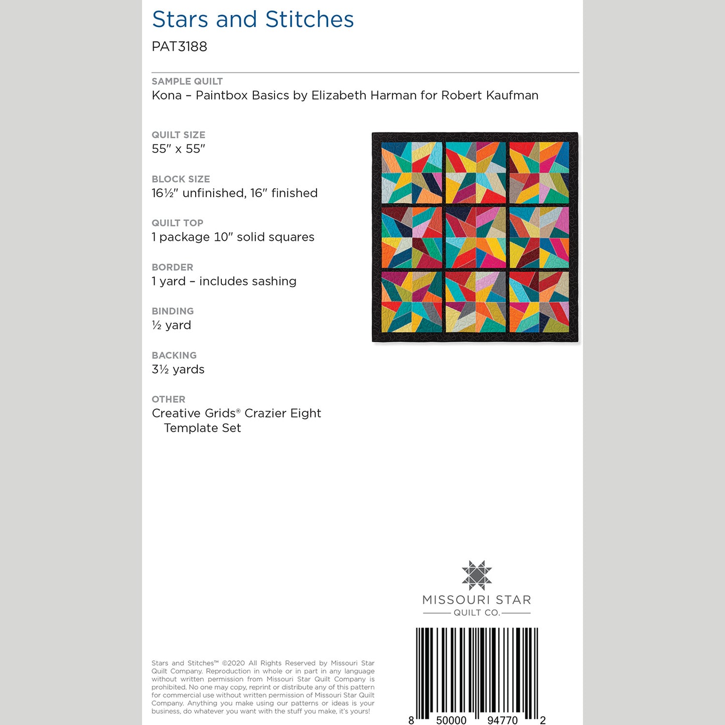 Digital Download - Stars and Stitches Quilt Pattern by Missouri Star Alternative View #1