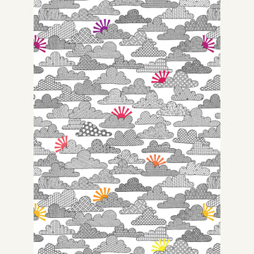 108" Quilt Back (Windham) - Head In The Clouds 108" Wide Backing White Alternative View #1