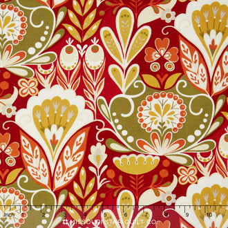 Allure - Flourish Paprika Yardage