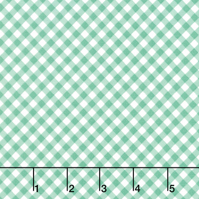 Spring Gardens - Gingham Green Yardage
