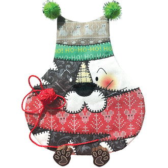 Grey Kitten Ugly Sweater Air Mail Ornament Kit