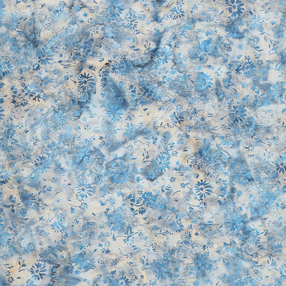 Pebbles and Daisies Batiks - Wildflower Gray Yardage
