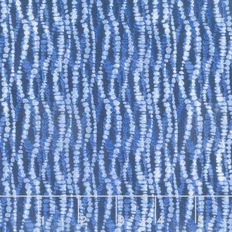 Indigo Splash - Wavy Dots Blue Yardage