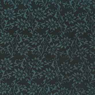 Kings Castle Batiks - Floral Black Yardage