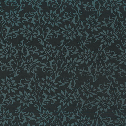 Kings Castle Batiks - Floral Black Yardage