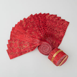Red Metallic Favorites 2.5" Strips - 20 Piece
