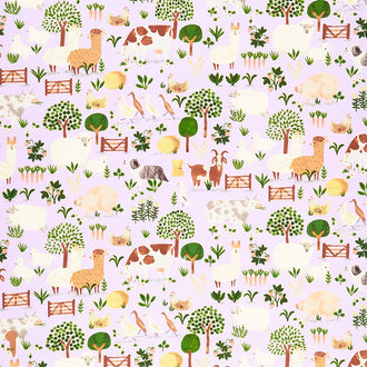 Dale Farm - Toile Light Purple Yardage