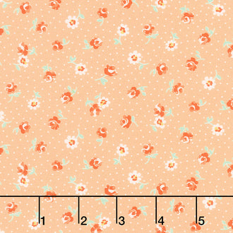 Darlene's Favorites - Flowers Mango Yardage