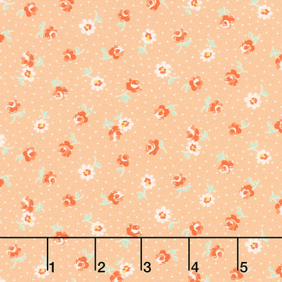 Darlene's Favorites - Flowers Mango Yardage