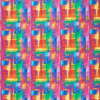 Day Dreaming - Rainbow Dream Plaid Multi Digitally Printed Yardage