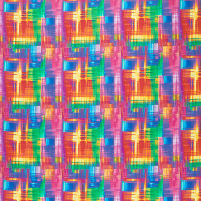 Day Dreaming - Rainbow Dream Plaid Multi Digitally Printed Yardage