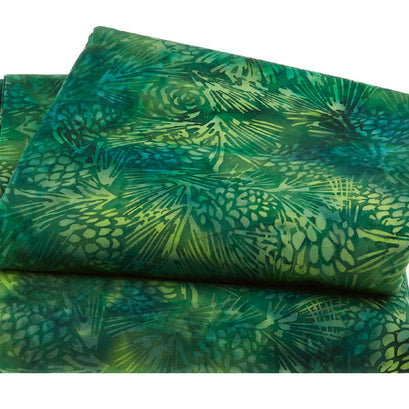 Luscious Batiks - Pinecone Green Frog 5 Yard Cut