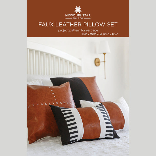 Faux Leather Pillow Set Pattern by Missouri Star Primary Image