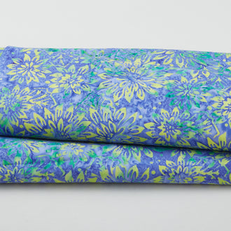 Limelight Batiks - Styled Flower Periwinkle 5 Yard Cut