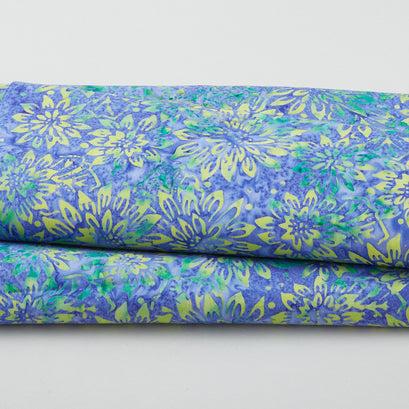 Limelight Batiks - Styled Flower Periwinkle 5 Yard Cut