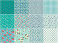 Handpicked Produce - Fanciful Florals Caribbean Sea 5" Stackers 24 pcs. Alternative View #2