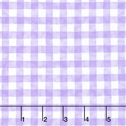 Pressed Flowers - Gingham Lilac Yardage