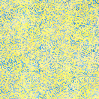 Artisan Batiks - Floral Wave Flowers Sunkissed Yardage