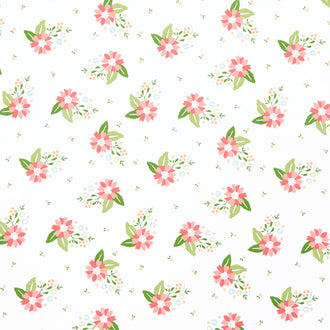 Strawberry Lemonade - Carnation Cloud Yardage