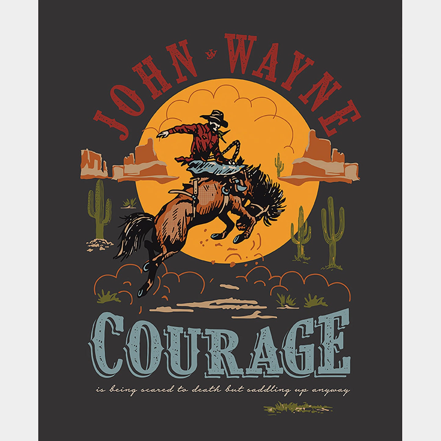 John Wayne Courage - Charcoal Panel Primary Image