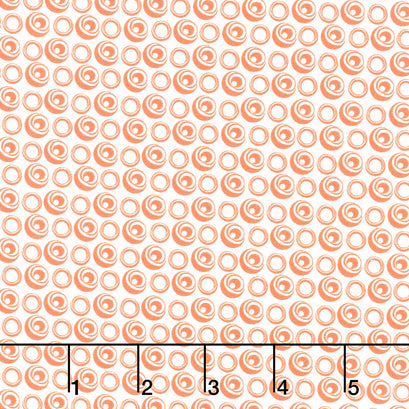 Joyful Circles - Orange Marmalade Yardage