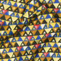 Gustav Klimt - Triangles Cobalt Metallic Yardage Alternative View #1