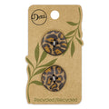 Recycled Leather Leopard 23mm Buttons - Beige-Camel Alternative View #1