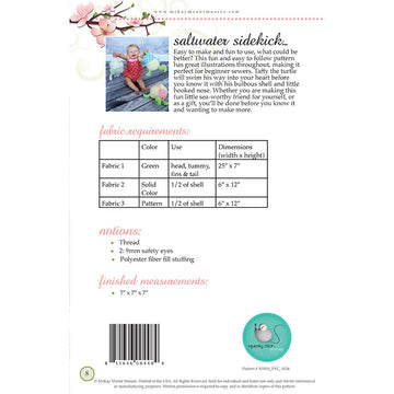 Digital Download - Taffy the Turtle Stuffed Animal Pattern Alternative View #3