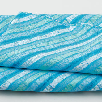 Sunflower Sweet - Diagonal Stripe Teal 3 Yard Cut
