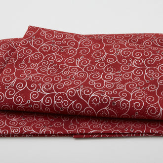 Star Sprinkle - Spirals Red 2 Yard Cut