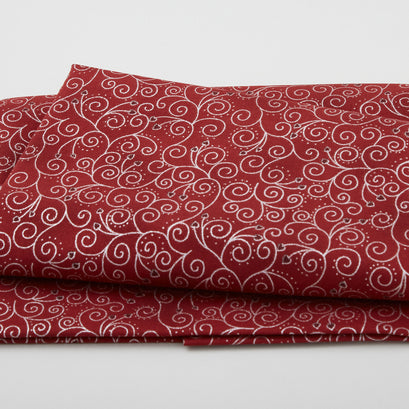 Star Sprinkle - Spirals Red 2 Yard Cut