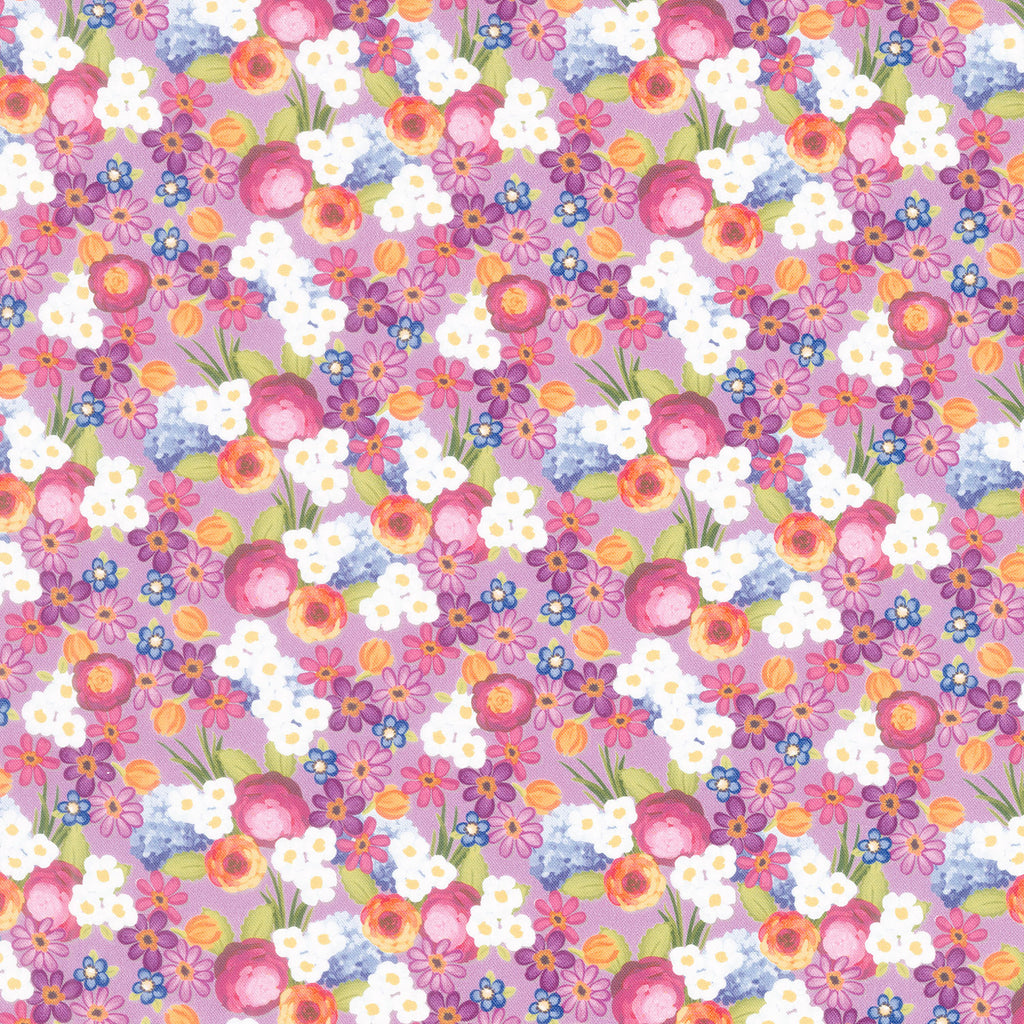 Floralicious - Flowers Lilac Yardage Primary Image