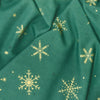 Ombre Flurries Metallic - Snowflakes Christmas Green Yardage