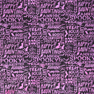 Hocus Pocus Batiks - Text Purple Jelly Yardage