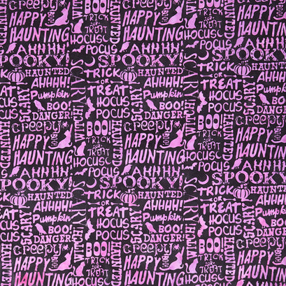 Hocus Pocus Batiks - Text Purple Jelly Yardage