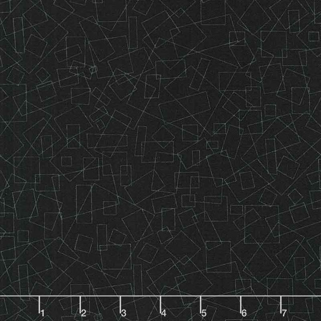 Alluring Butterflies - Square Dance Black Gray Yardage Primary Image