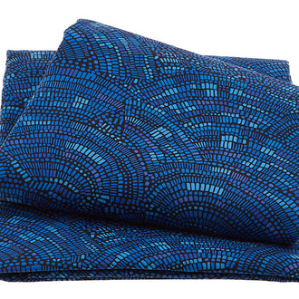 Mosaic - Fan Design Azure Blue 108" Wide 3 Yard Cut