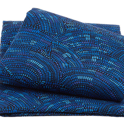 Mosaic - Fan Design Azure Blue 108" Wide 3 Yard Cut