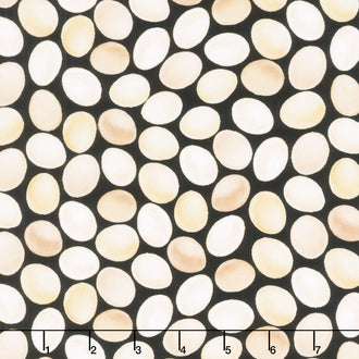 Novelty - Eggs Black Yardage